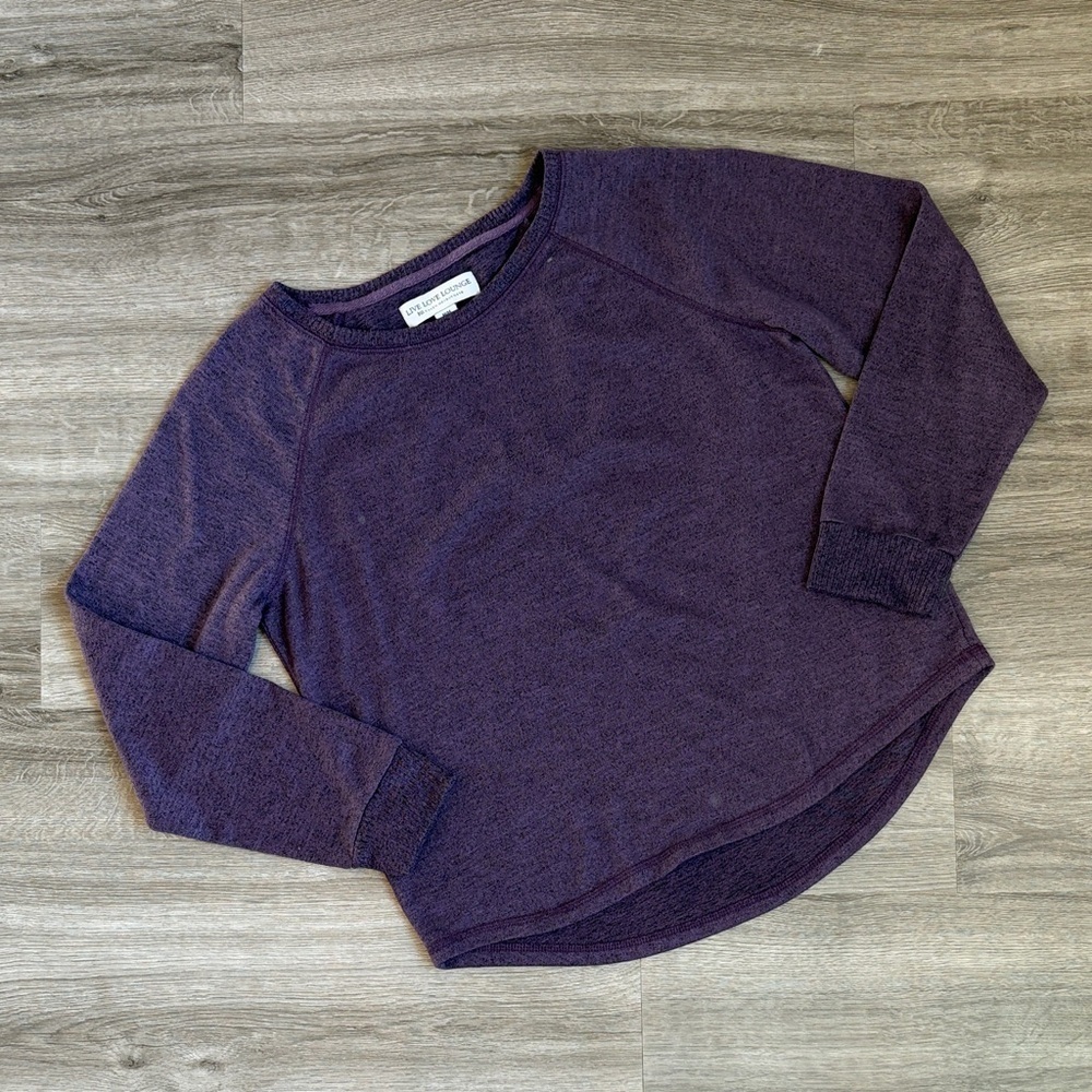 Live Love Lounge purple long sleeve top